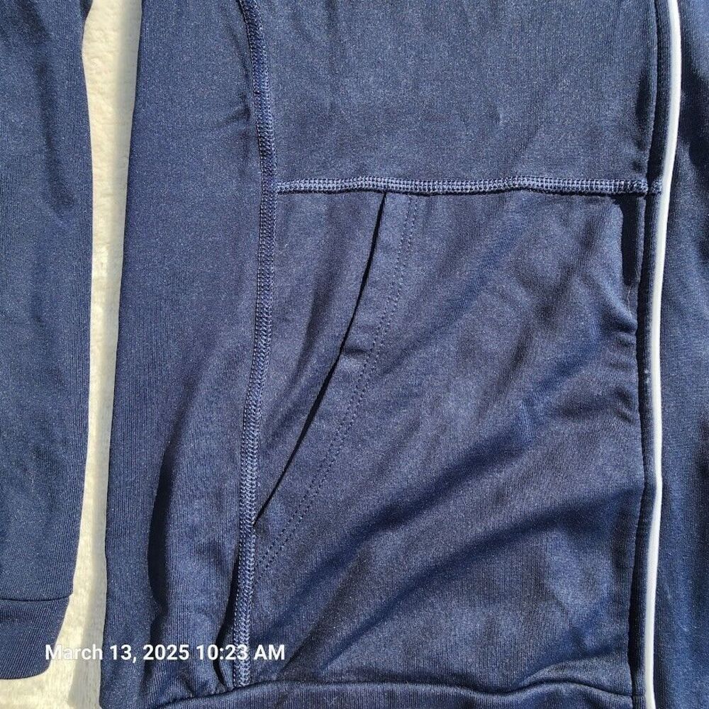 Asics Women's Medium Long Sleeve Active Jacket Full Zip USA Made Hooded Pockets - Picture 4 of 10
